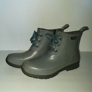Bogs Gray Waterproof rain and Snow Boots, Size Women's 8